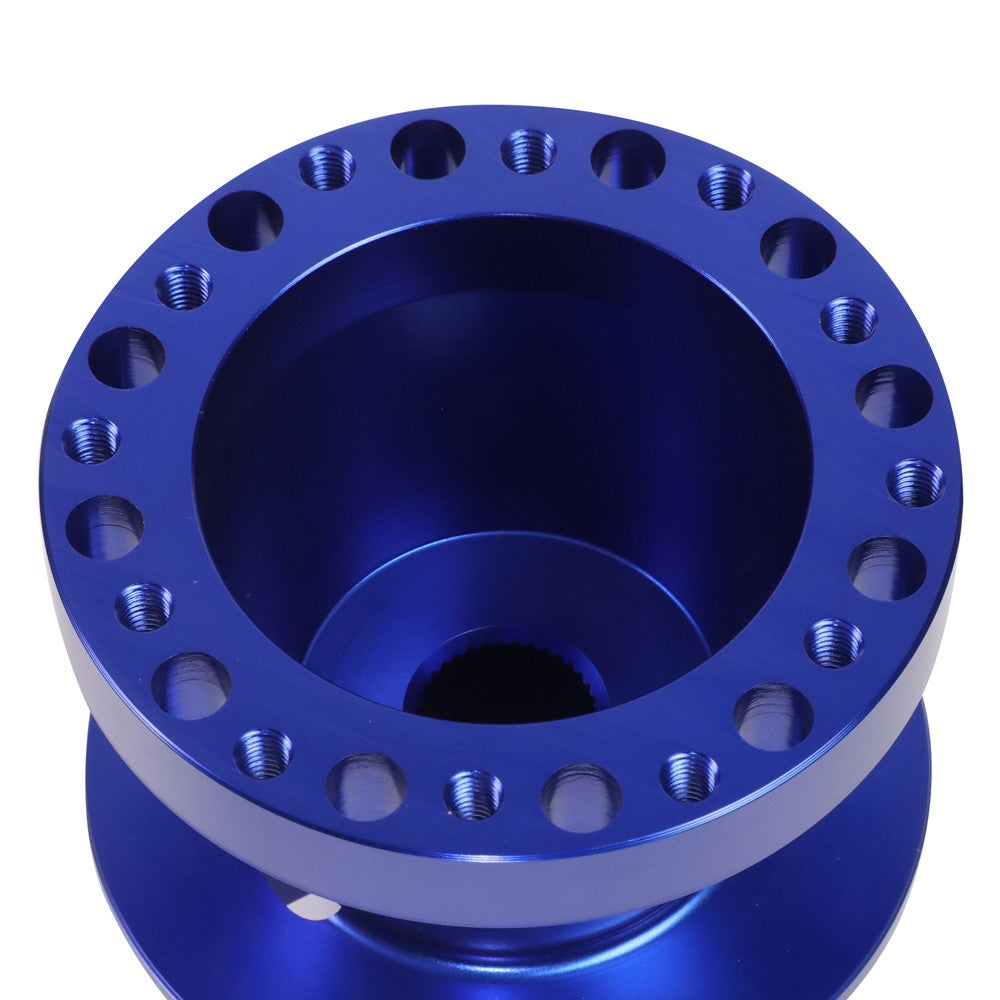 Blue 70/74mm 6-Bolt Aluminum Race Steering Wheel Hub Adapter For 80-05 Corvette