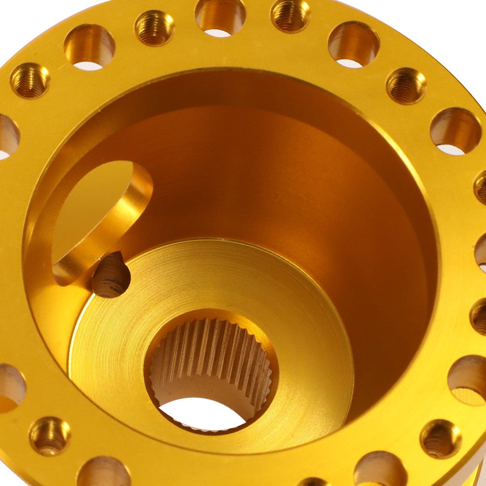 Gold 70/74mm 6-Bolt Aluminum Race Steering Wheel Hub Adapter For 80-05 Camaro