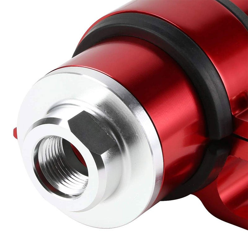 Universal Red 30 Microns Aluminum Reusable Inline Fuel/Oil Filter+Bracket Kit-Performance-BuildFastCar