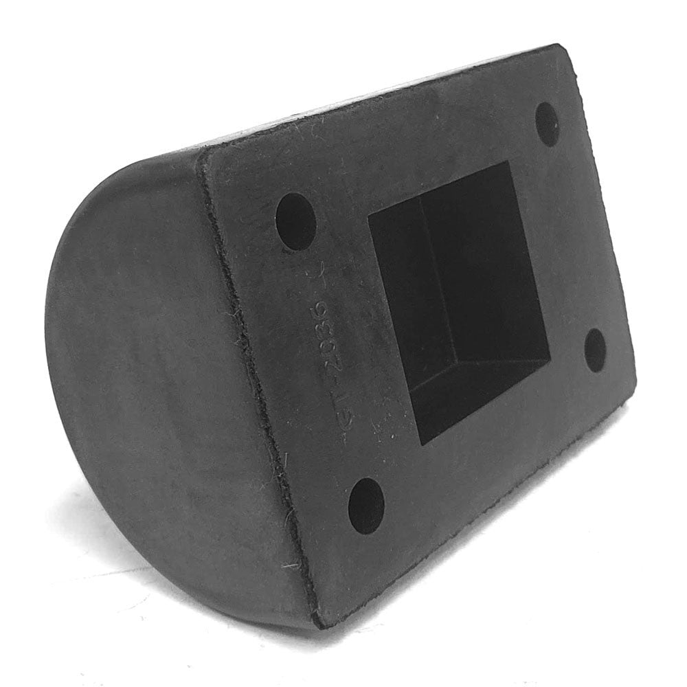 2X Half-Oval 4 Hole 8" x 5-1/4" x 3-5/8" Molded Dock Bumper Semi Truck Trailer