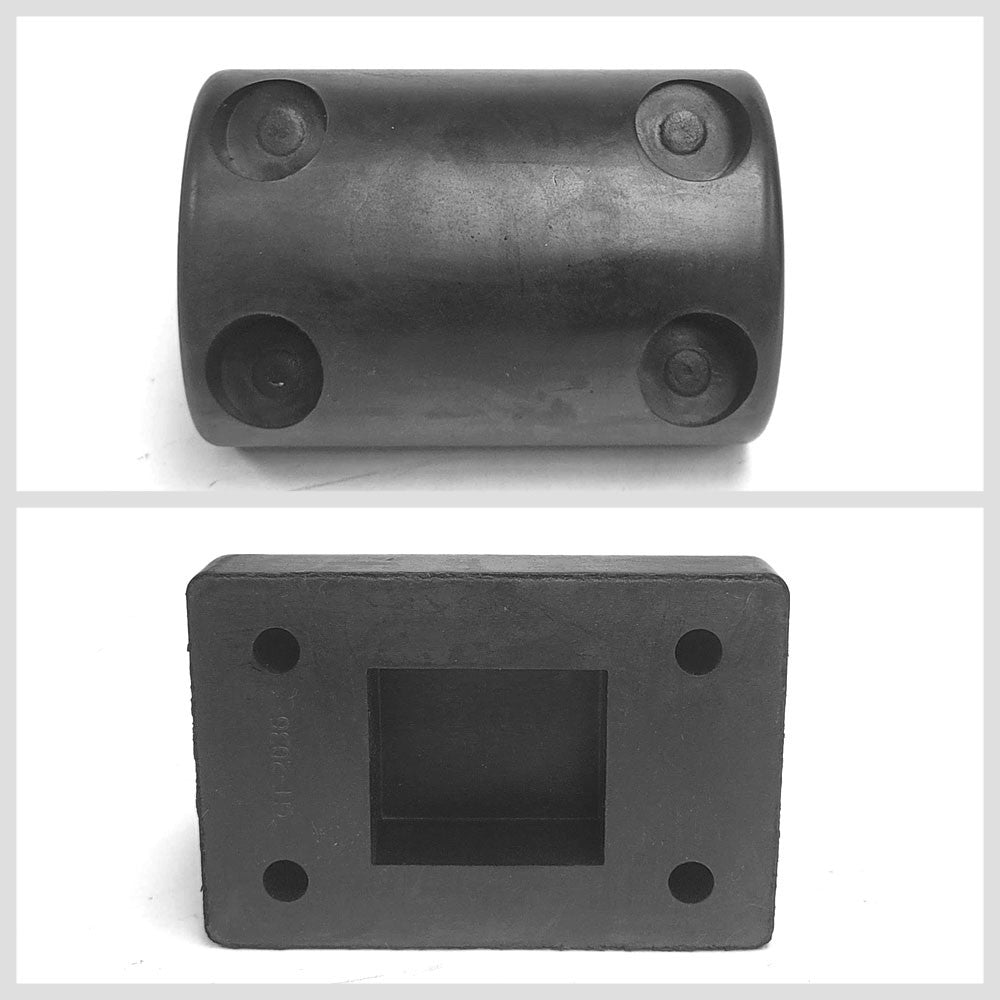 Half-Oval 4 Hole 8" x 5-1/4" x 3-5/8" Molded Dock Bumper BFC-TTP-DBUMP-05