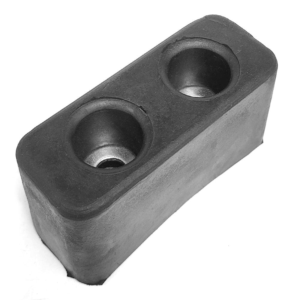 2X Rectangular 2 Hole 6" x 2-3/8" x 3-1/4" Molded Dock Bumper Semi Truck Trailer
