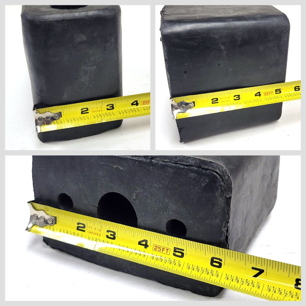 2X Rectangular 2 Hole 6-1/8" x 3-5/8" x 5-1/4" Dock Bumper Semi Truck Trailer