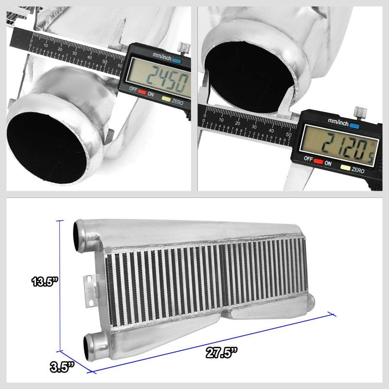 Silver Aluminum Bar & Plate 28.00" W Intercooler For 99-06 Chevrolet Silverado-Cooling Systems-BuildFastCar-BFC-INTCOOL-BPTY2-SL