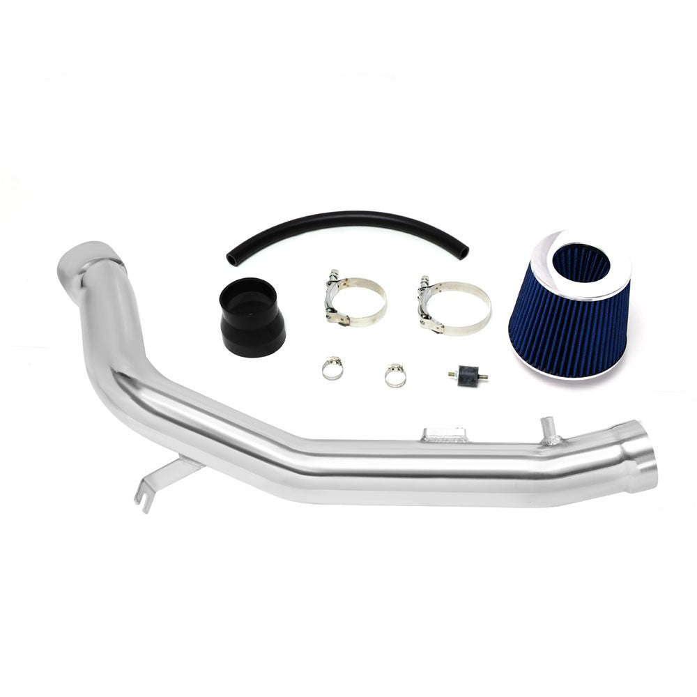 Polish Aluminum/Blue Cone Filter Cold Air Intake For 07-08 Nissan Maxima 3.5L V6