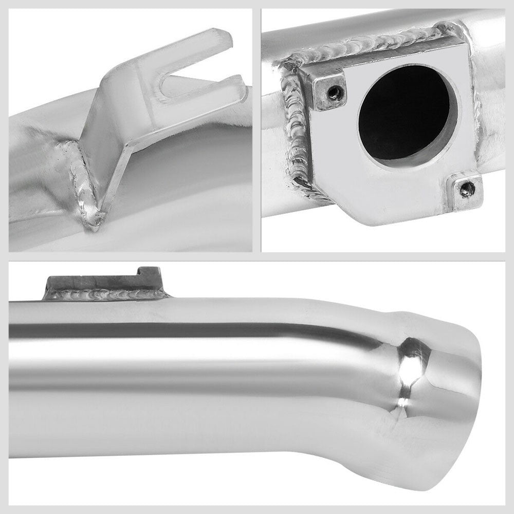 Polish Pipe/Red Cone Filter Cold Air Intake Kit For 02-07 Subaru WRX STI GD GG
