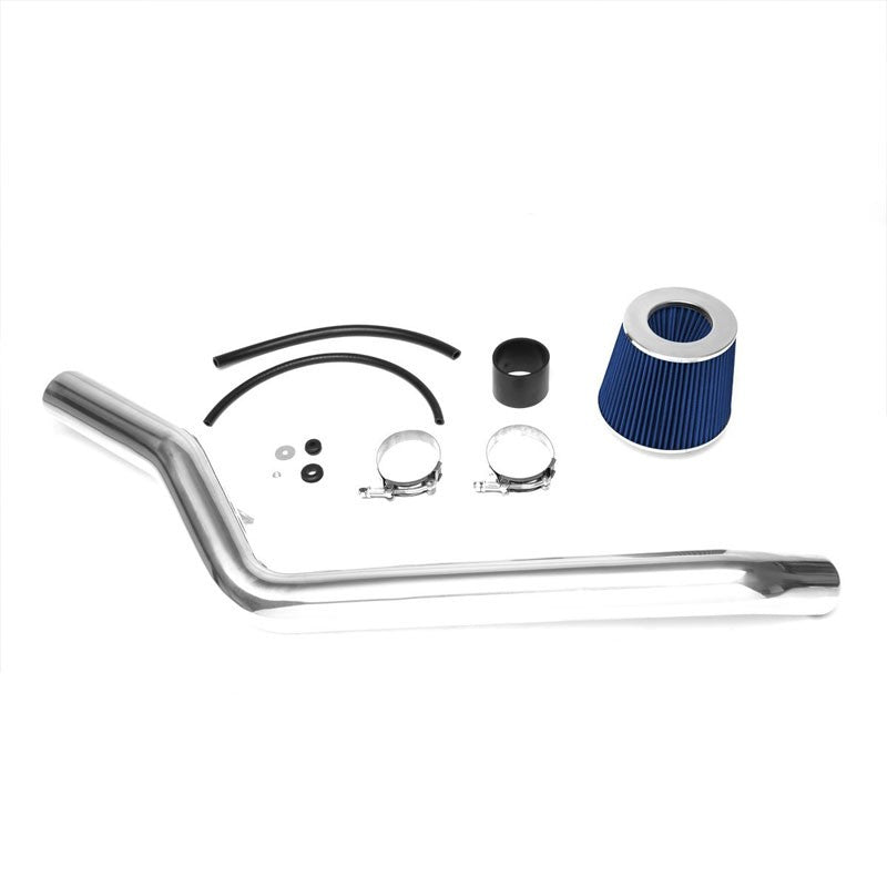2.50" Polish Pipe Blue Cone Filter Cold Air Intake Kit For 96-00 Civic EX 1.6L-Air Intake Systems-BuildFastCar