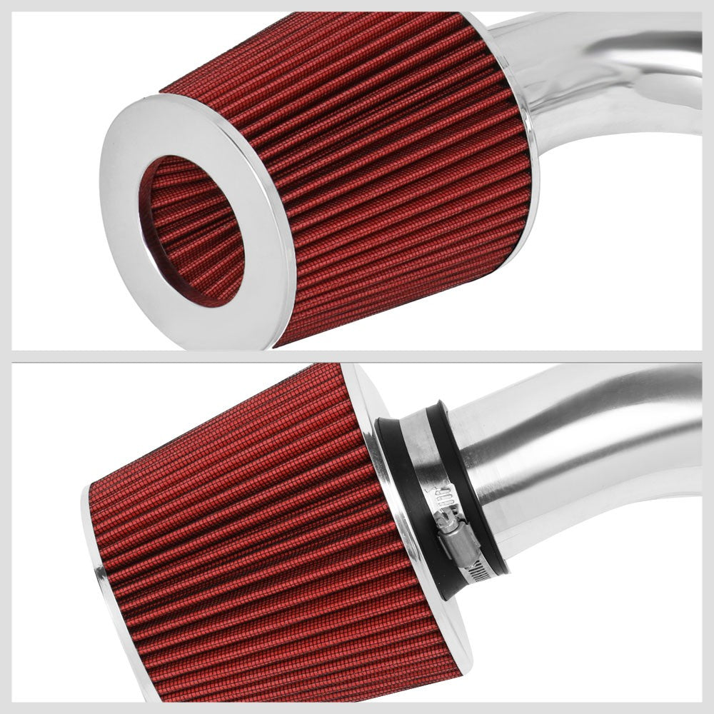 Polish Aluminum/Red Filter Cold Air Intake Kit For 94-01 Acura Integra 1.8L GS-R