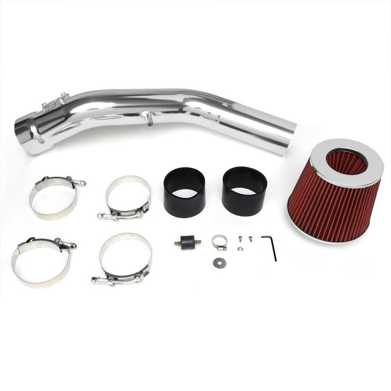 Polish Pipe Red Dry Cone Filter Shortram Air Intake Kit For 07-13 IS250 IS350-Performance-BuildFastCar