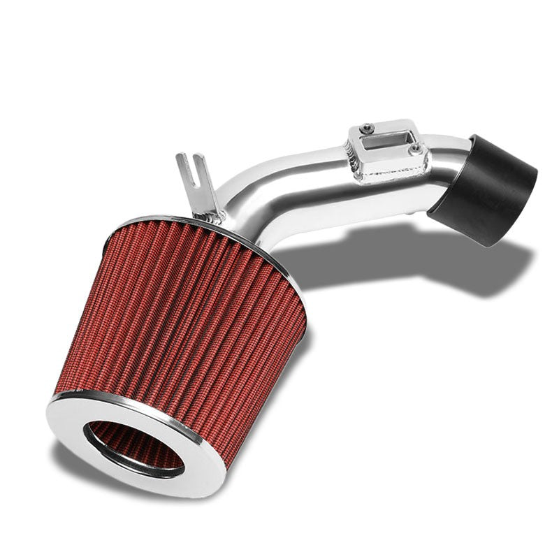 Polish Pipe Red Dry Cone Filter Shortram Air Intake Kit For 06-11 Civic DX LX-Performance-BuildFastCar