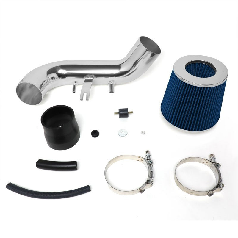 Polish Pipe Blue Dry Cone Filter Shortram Air Intake Kit For 02-06 Acura RSX-Performance-BuildFastCar
