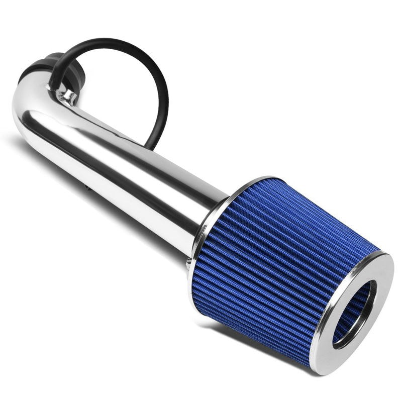 Polish Pipe Blue Dry Cone Filter Shortram Air Intake Kit For 92-95 Civic SOHC-Performance-BuildFastCar