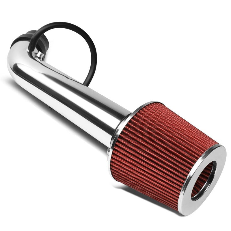 Polish Pipe Red Dry Cone Filter Shortram Air Intake Kit For 92-95 Civic SOHC-Performance-BuildFastCar
