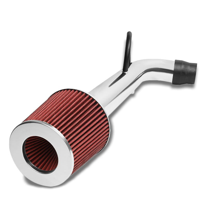 Polish Pipe Red Dry Cone Filter Shortram Air Intake Kit For 96-00 Civic CX DX LX-Performance-BuildFastCar