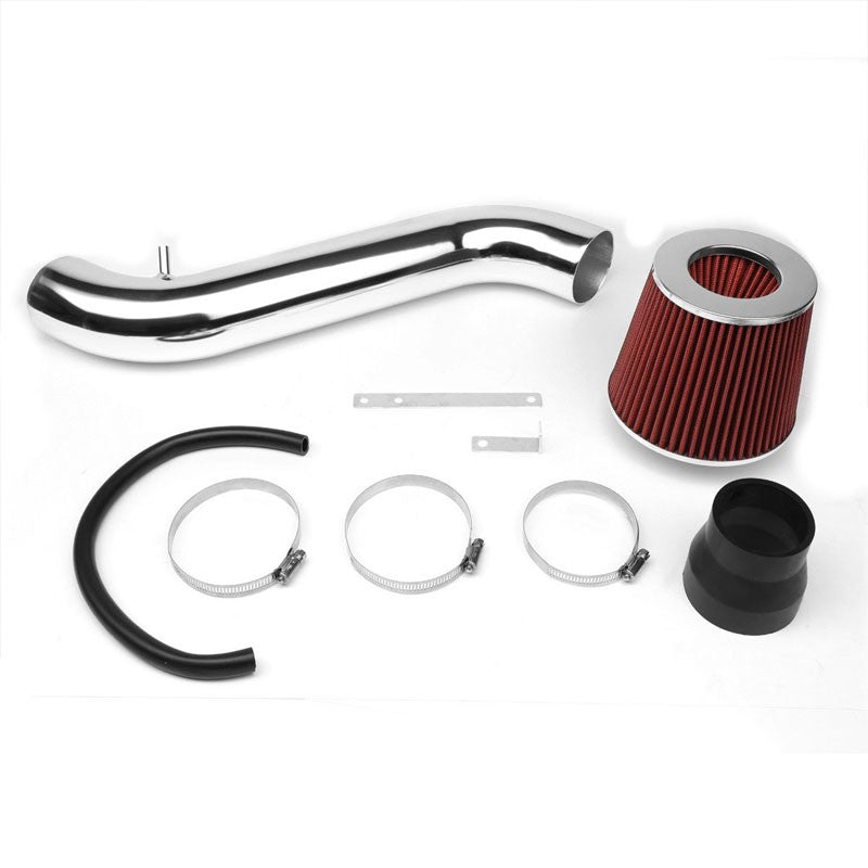 Polish Pipe Red Dry Cone Filter Shortram Air Intake Kit For 95-99 Eclipse 2.0 NT-Performance-BuildFastCar