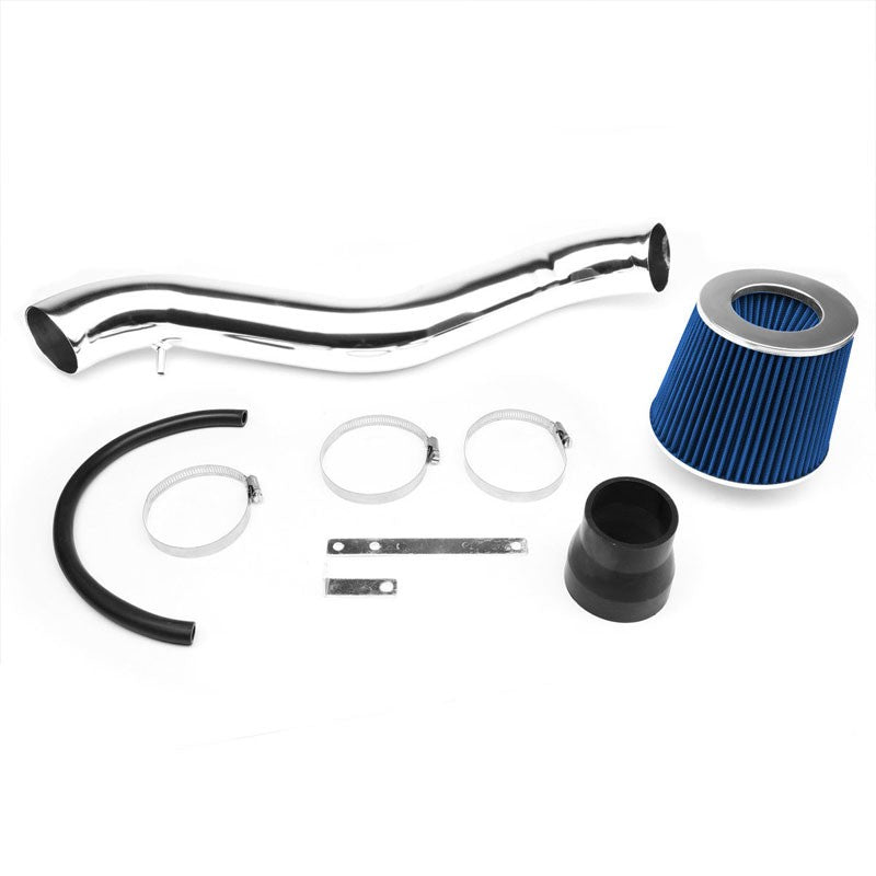 Polish Pipe Blue Dry Cone Filter Shortram Air Intake Kit For 88-91 Honda Civic-Performance-BuildFastCar