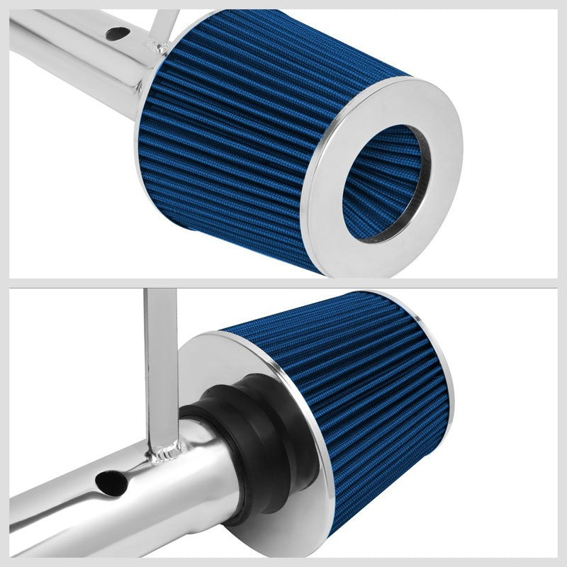Polish Pipe Blue Dry Cone Filter Shortram Air Intake Kit For 98-03 Chevy S10 2.2-Performance-BuildFastCar