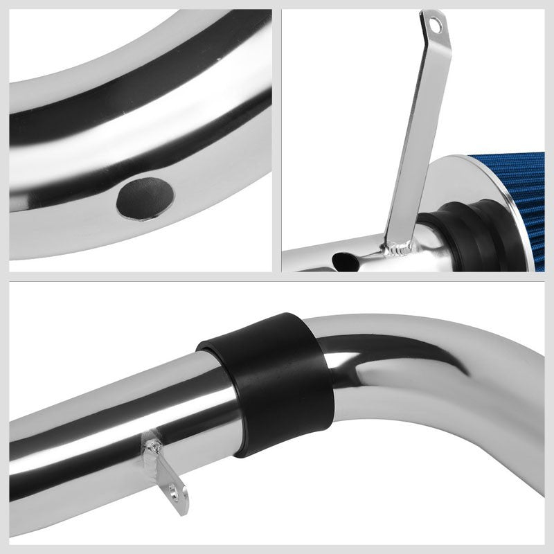 Polish Pipe Blue Dry Cone Filter Shortram Air Intake Kit For 98-03 Chevy S10 2.2-Performance-BuildFastCar