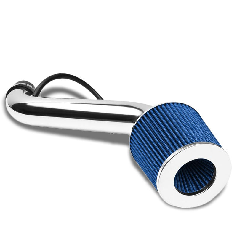 Polish Pipe Blue Dry Cone Filter Shortram Air Intake Kit For 94-01 Integra GS-R-Air Intake Systems-BuildFastCar