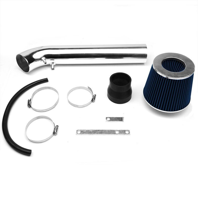 Polish Pipe Blue Dry Cone Filter Shortram Air Intake For 94-01 Integra GS RS LS-Performance-BuildFastCar