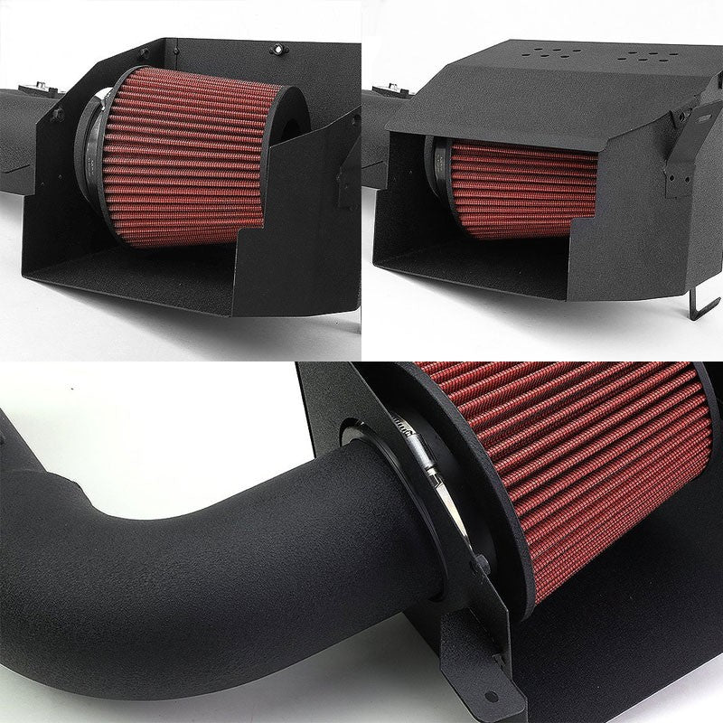 3.5" Black Pipe/Red Filter+Shortram Air Intake Kit+Heat Shield For 13-17 FRS 86-Performance-BuildFastCar