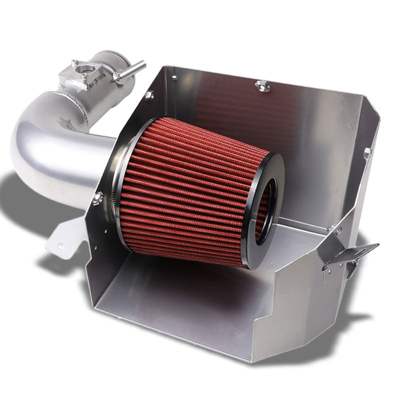 Polish Pipe/Red Filter+Shortram Air Intake Kit+Heat Shield For 13-17 Subaru BRZ-Performance-BuildFastCar