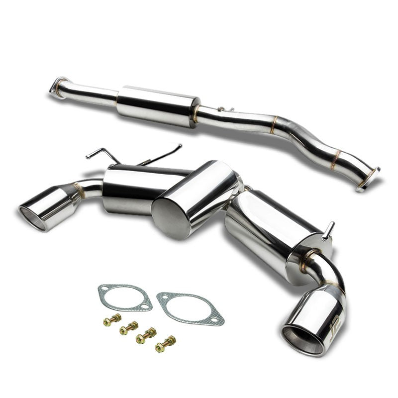 4" Slant Roll Muffler Tip Exhaust Catback System For 09-15 370Z Z34 3.7L V6 DOHC-Performance-BuildFastCar