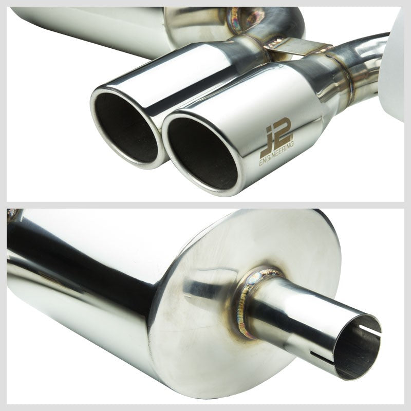 3" Slant Roll Muffler Tip Exhaust Catback System For 97-04 Boxster 986 H6 DOHC-Performance-BuildFastCar