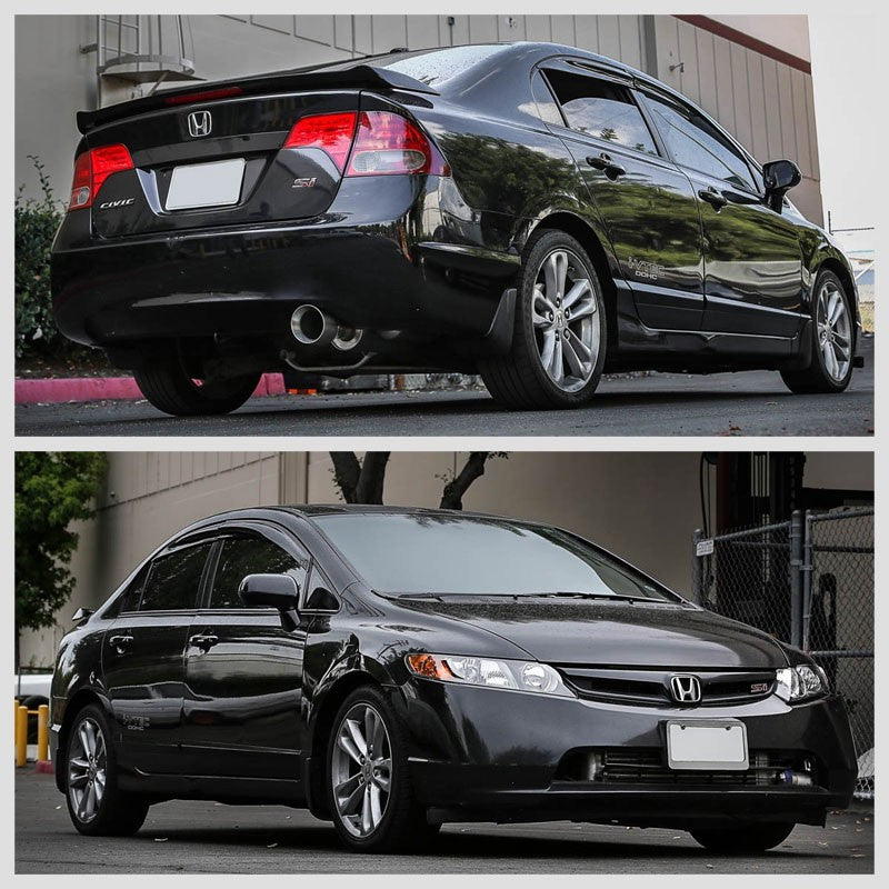 4.5" Roll Muffler Tip Exhaust Catback System For 07-11 Civic FA5 Si 2.0L DOHC-Performance-BuildFastCar