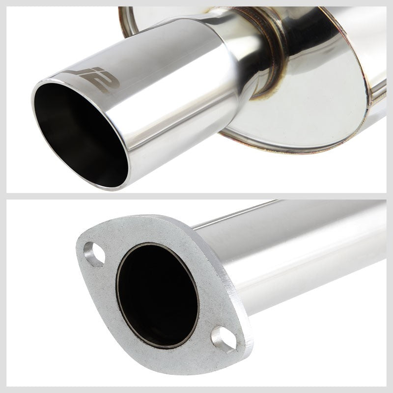 3" Round Muffler Tip Exhaust Catback System For 02-06 Toyota Camry 2.4L DOHC-Performance-BuildFastCar