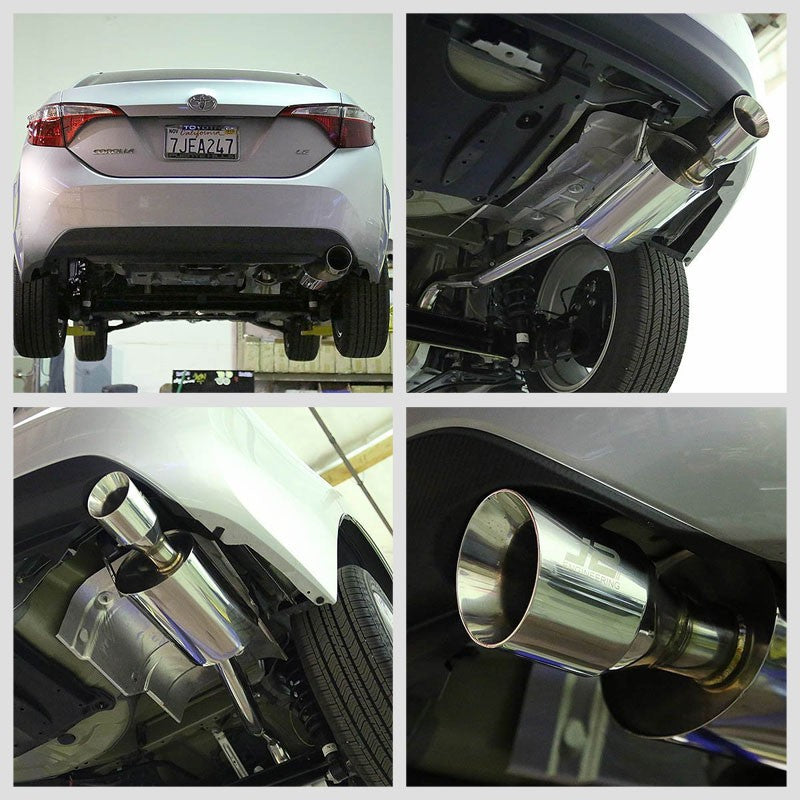 3" Slant Roll Muffler Tip Exhaust Axleback System For 14-15 Toyota Corolla 1.8L-Performance-BuildFastCar