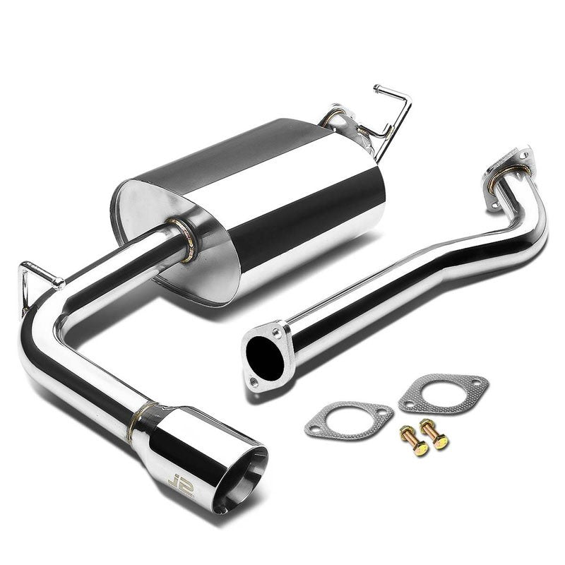 3.5" Slant Roll Muffler Tip Exhaust Catback System For 03-08 Martrix E130 1.8L-Performance-BuildFastCar