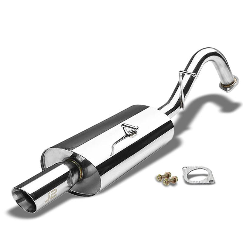 3" Slant Roll Muffler Tip Exhaust Catback System For 08-14 Scion xD Base 1.8L-Performance-BuildFastCar