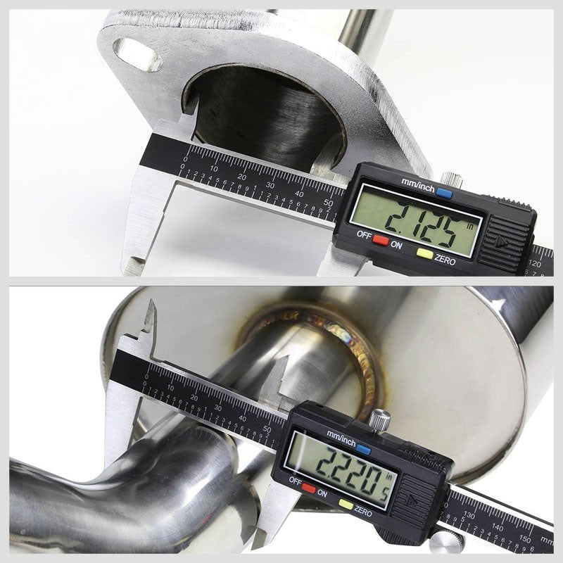 3" Slant Roll Muffler Tip Exhaust Catback System For 08-14 Scion xD Base 1.8L-Performance-BuildFastCar