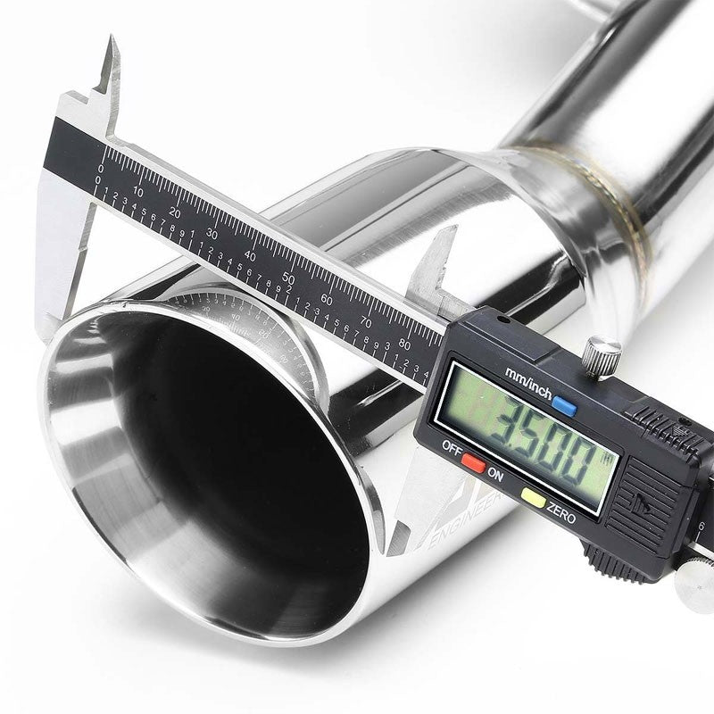 3.5" Slant Roll Muffler Tip Exhaust Catback System For 09-14 Cube Z12 Wagon 1.8L-Performance-BuildFastCar