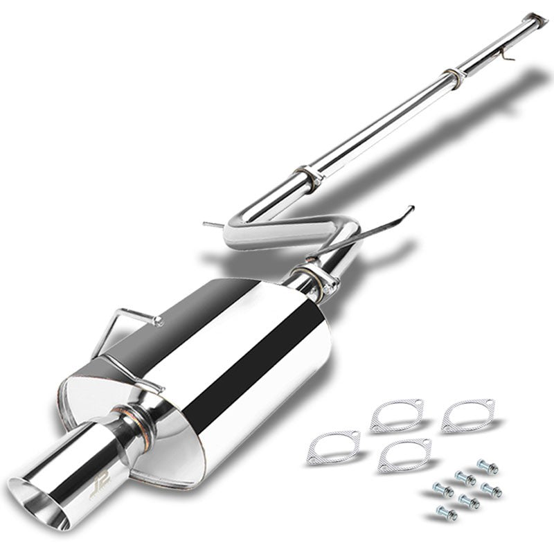 3.5" Dual Slant Roll Muffler Tip Exhaust Catback System For 06-09 Eclipse 2.4L-Performance-BuildFastCar