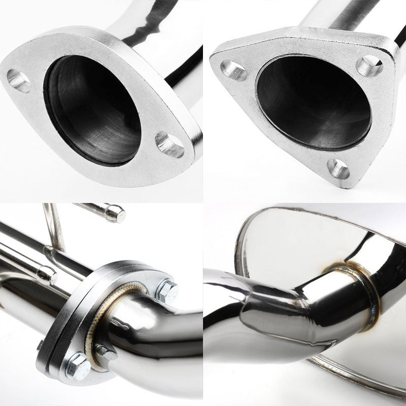 3.5" Roll Muffler Tip Exhaust Catback System For 03-05 Civic EP3 Si/SiR 2.0L-Performance-BuildFastCar