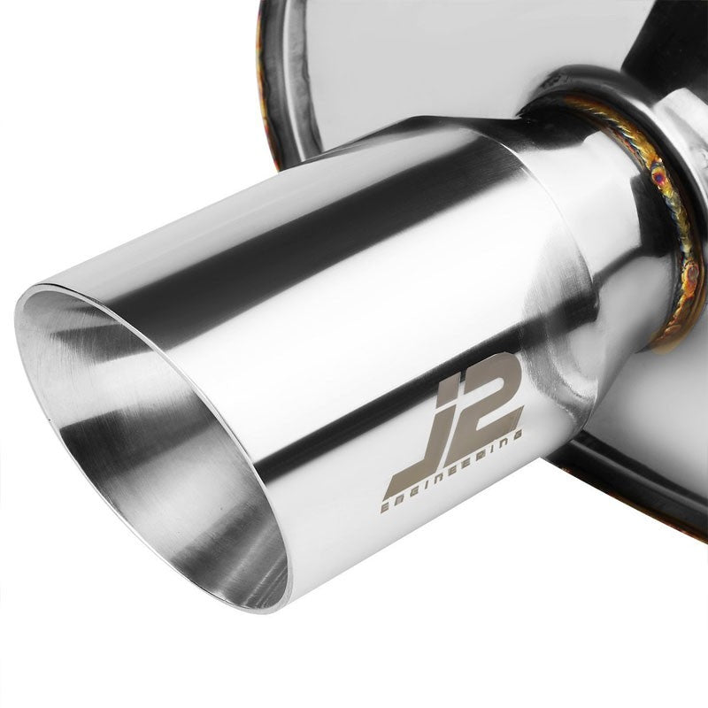 3.5" Roll Muffler Tip Exhaust Catback System For 88-91 Civic 1.5L/1.6L SOHC-Performance-BuildFastCar
