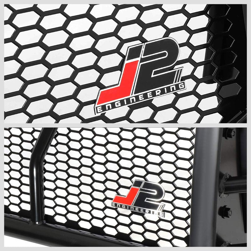J2 Black Mild Steel Frame Full Front Grille Guard For 10-19 Ram 2500/Ram 3500-Grille Guards & Bull Bars-BuildFastCar