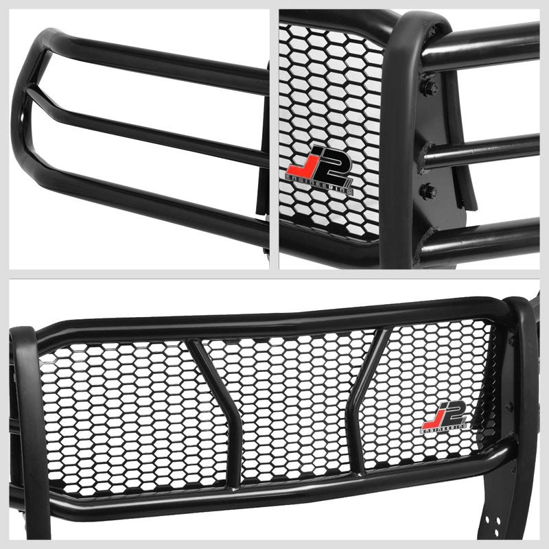 J2 Black Mild Steel Frame Full Front Grille Guard For 10-19 Ram 2500/Ram 3500-Grille Guards & Bull Bars-BuildFastCar