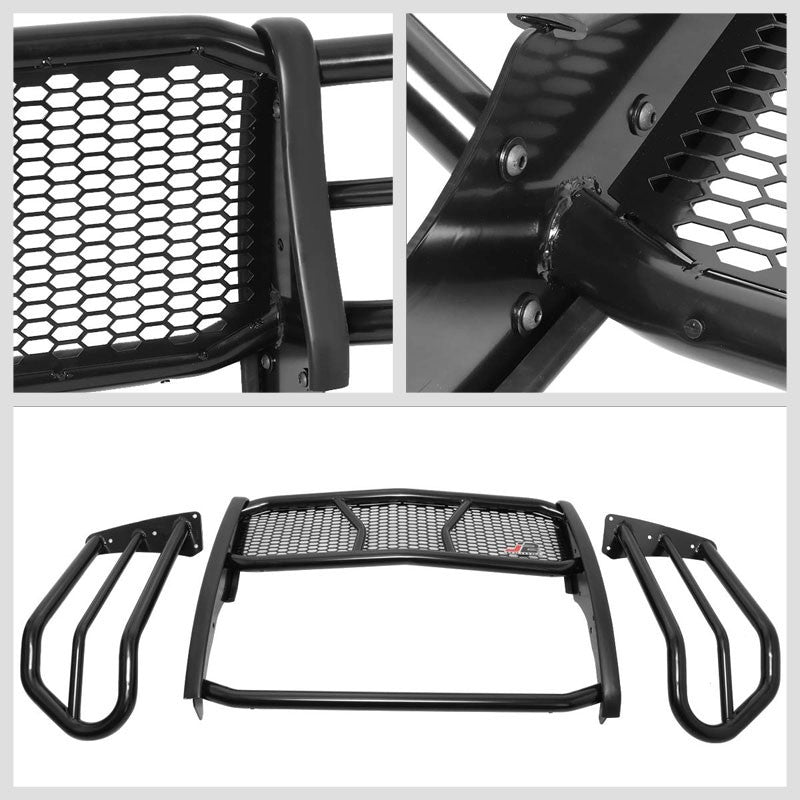 J2 Black Mild Steel Frame Full Front Grille Guard For 10-19 Ram 2500/Ram 3500-Grille Guards & Bull Bars-BuildFastCar