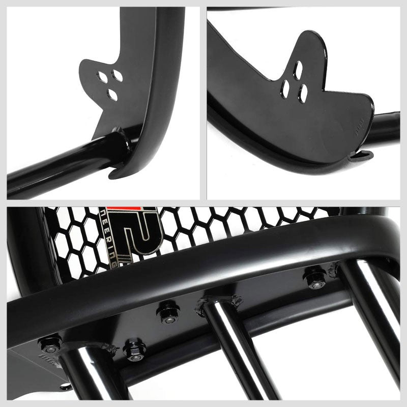 J2 Black Mild Steel Full Front Grille Guard For 11-14 GMC Sierra 2500 HD/3500 HD-Grille Guards & Bull Bars-BuildFastCar