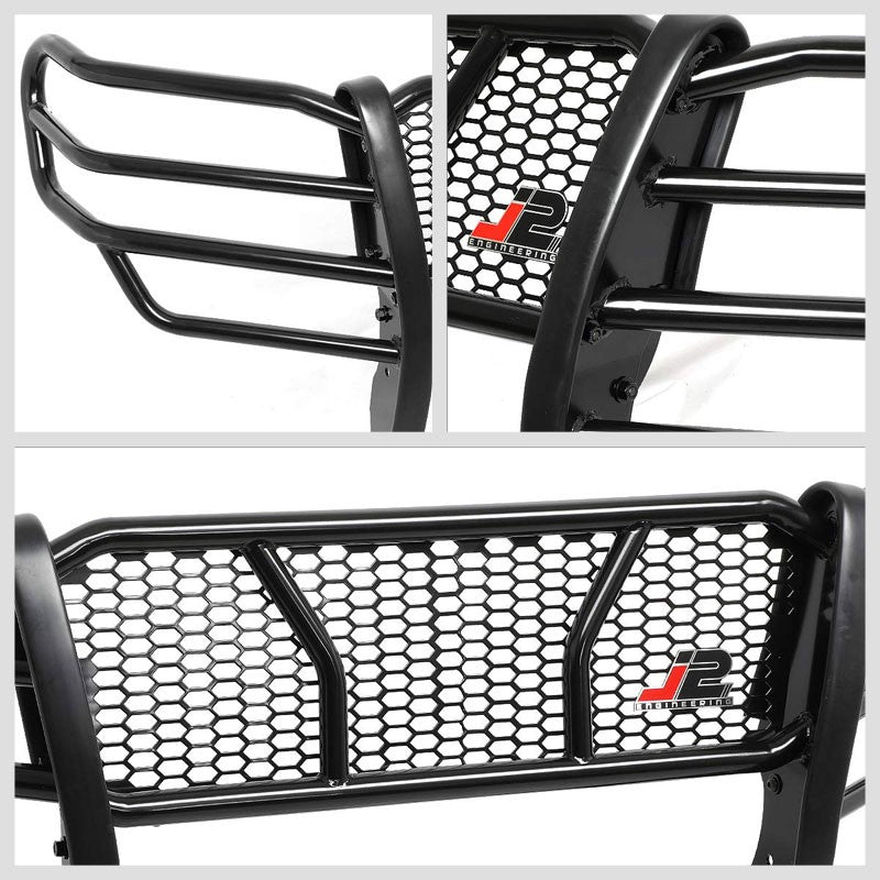 J2 Black Mild Steel Full Front Grille Guard For 05-15 Toyota Tacoma 2.7L/4.0L-Grille Guards & Bull Bars-BuildFastCar