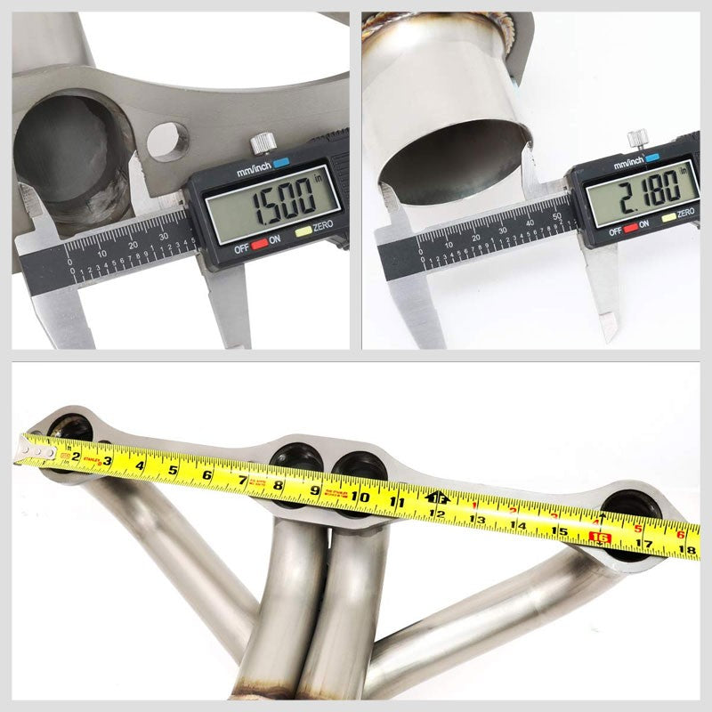 J2 4-1 Small Block Hugger Exhaust Header For 66-96 Chevy SBC V8 305 327 350 400