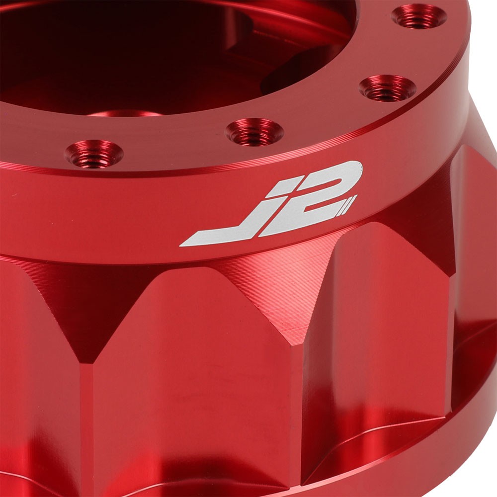 88-04 Lancer J2 Red 6-Bolt Steering Wheel Hub Adapter