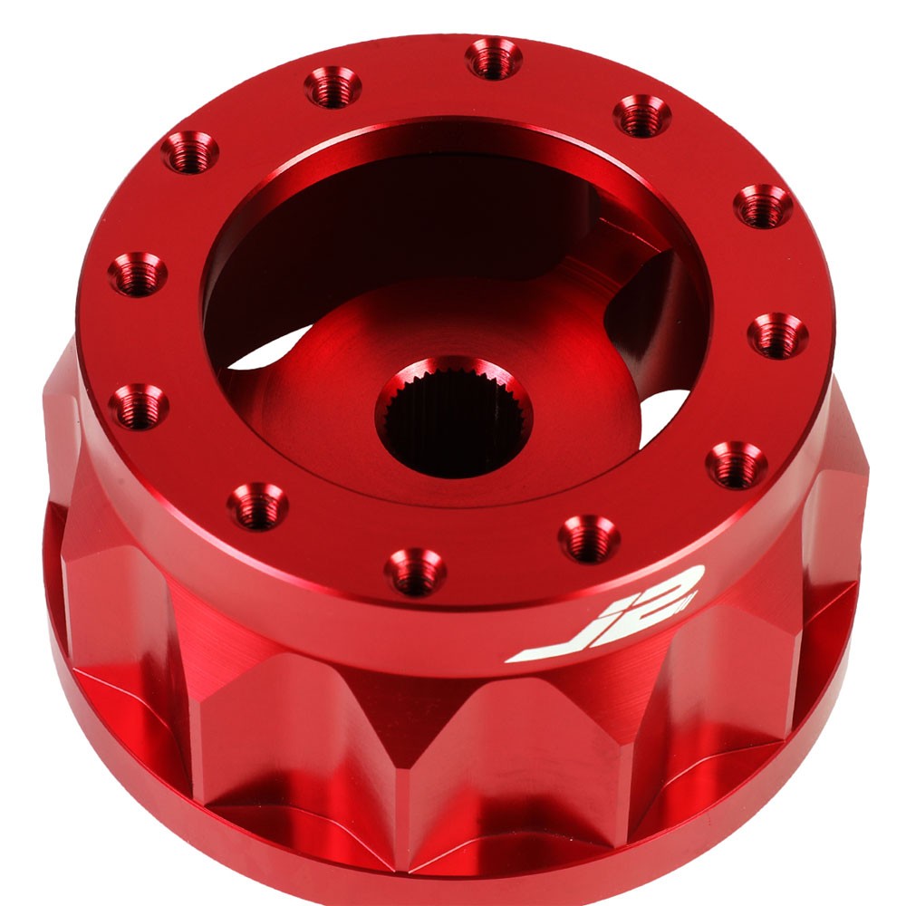 88-04 Lancer J2 Red 6-Bolt Steering Wheel Hub Adapter