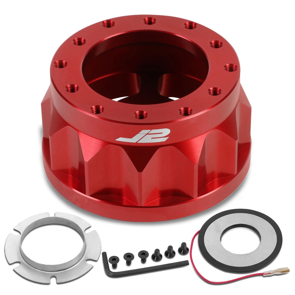 91-96 Sentra J2 Red 6-Bolt Steering Wheel Hub Adapter