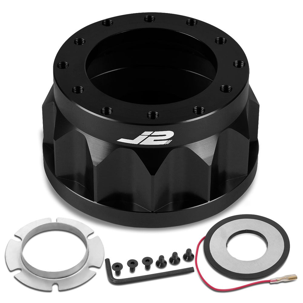 90-93 Accord J2 Black 6-Bolt Steering Wheel Hub Adapter
