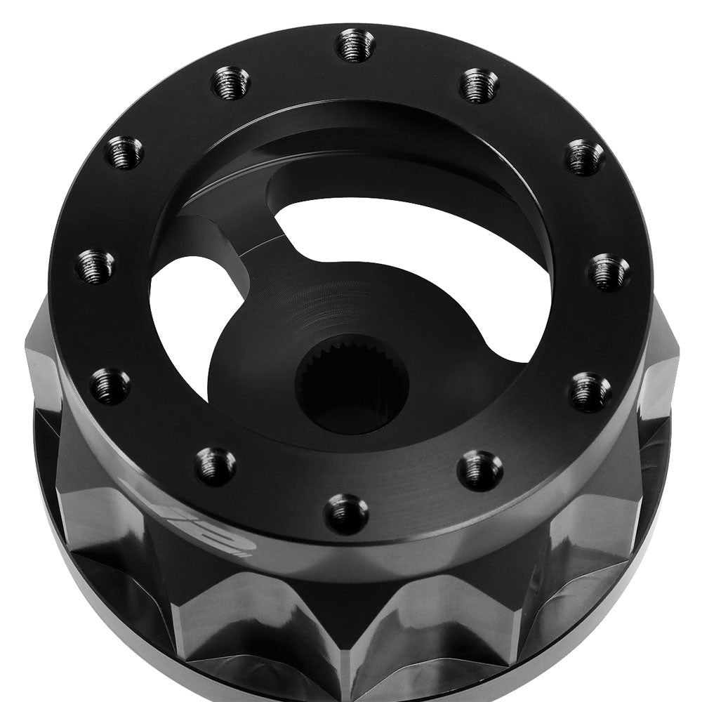 90-93 Accord J2 Black 6-Bolt Steering Wheel Hub Adapter