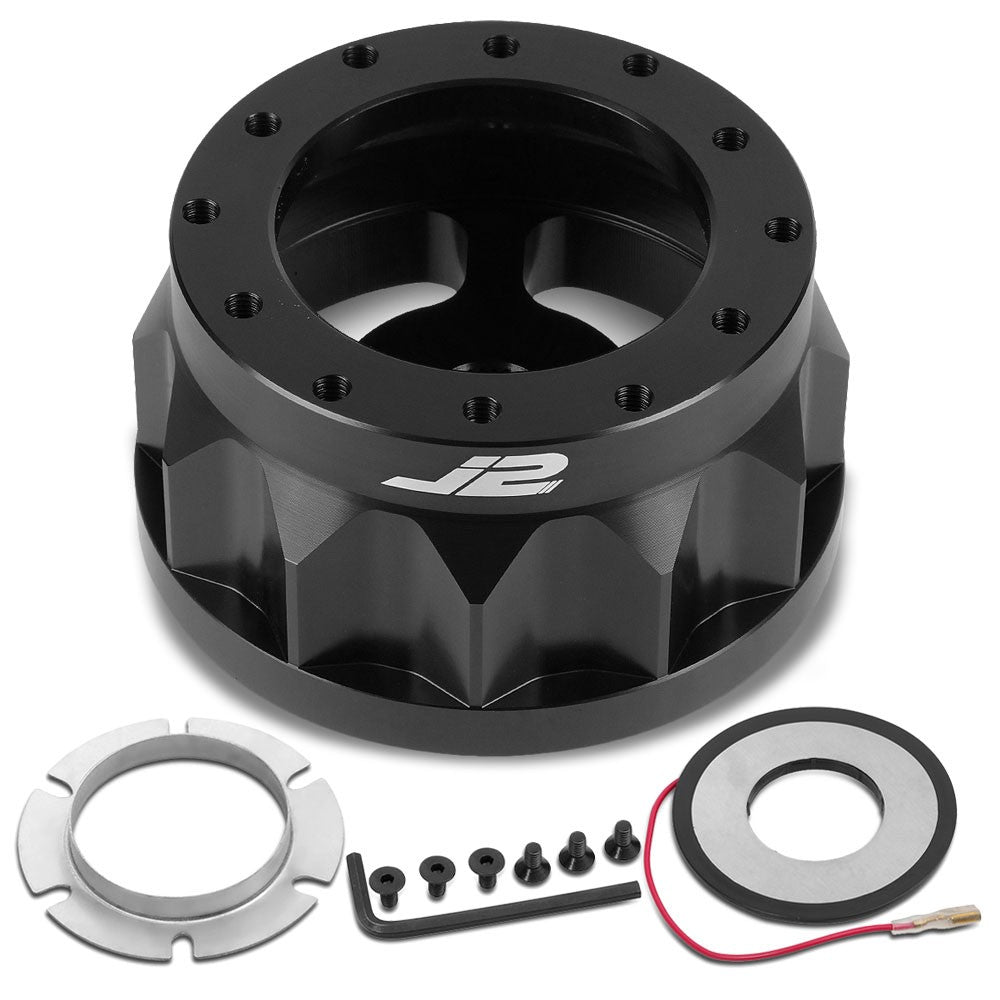 94-01 Integra J2 Black 6-Bolt Steering Wheel Hub Adapter